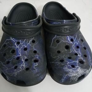 Crocs Classic Slip on Clogs Lightening Navy Blue Unisex kids 7